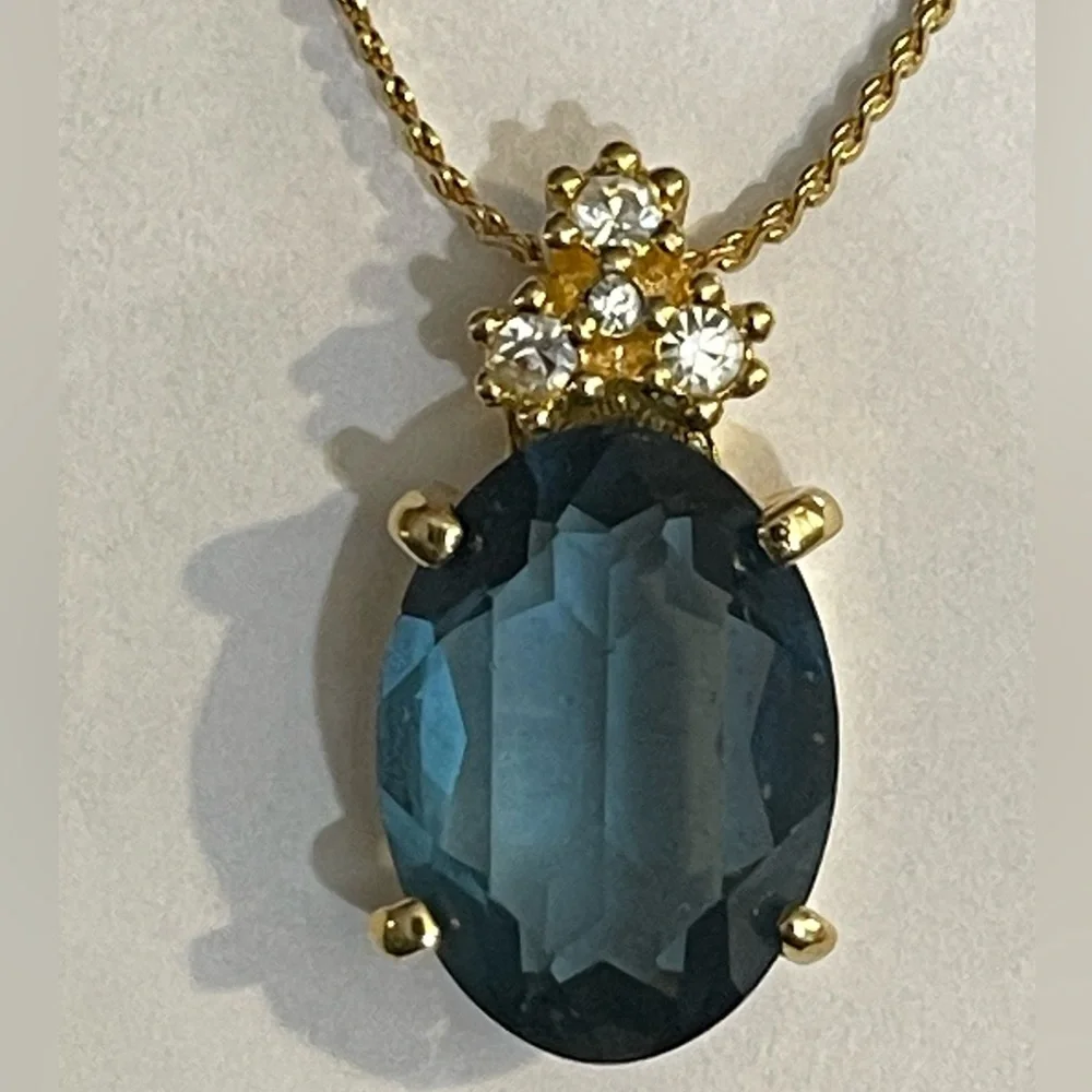 Vintage Dior Blue Stone Necklace - Picture 6 of 6